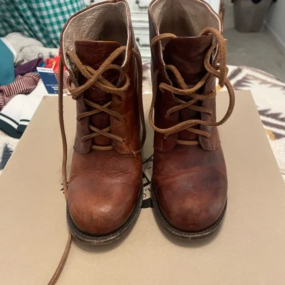 Freebird Beck Cognac Brown Leather Ankle Boots - Picture 3 of 6